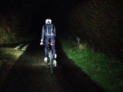 Night cyclist lights